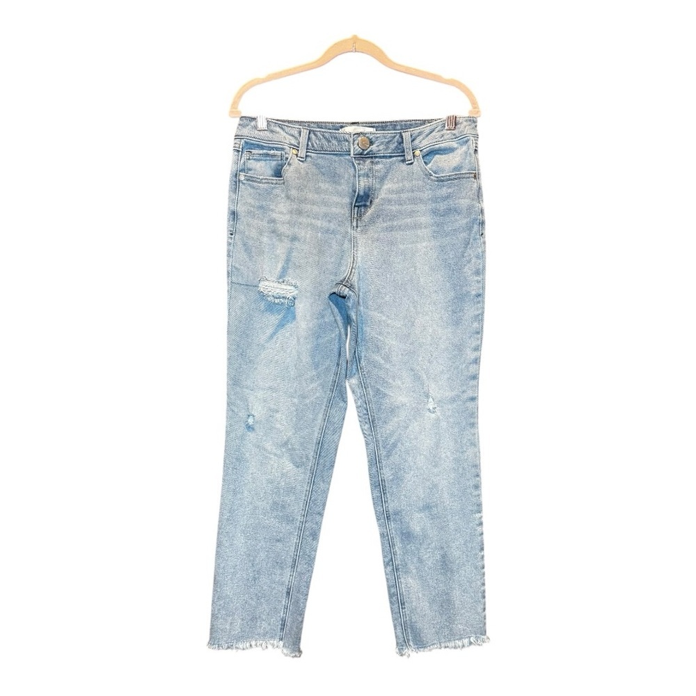 1822 JEANS Light Blue Distressed Cropped Jeans 8 NWOT